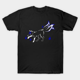 Kitsune (white and blue) T-Shirt